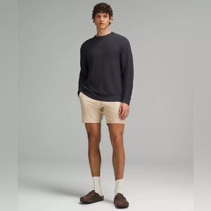 Lululemon Khaki 7” Flat-Front Shorts Size 34